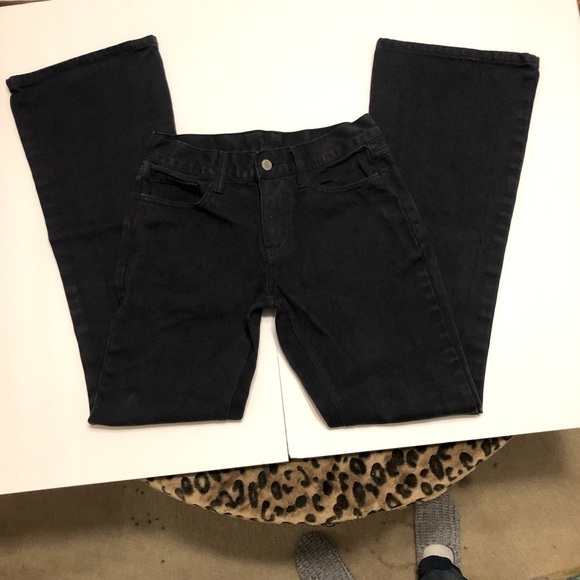 𝅺j Galt  Flare Leg Black Rigid Denim Jeans Womens Size Small - Picture 3 of 9